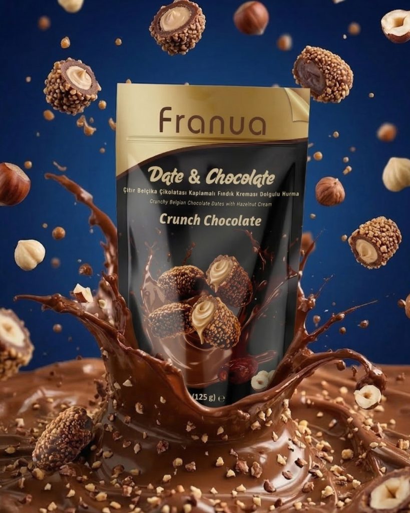 Fındık Kremalı Çikolatalı Hurma Franua Crunch