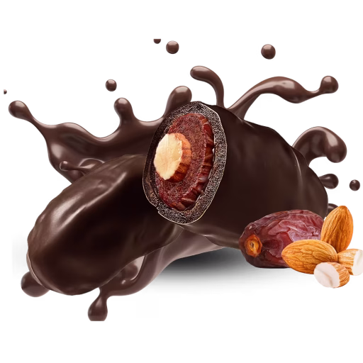 Badem Dolgulu Çikoalata Kaplı Hurma