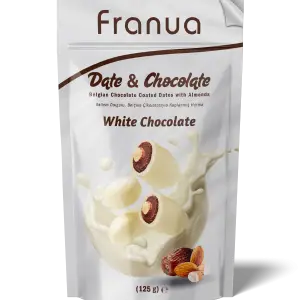 Beyaz çikolatalı hurma bademli, franua